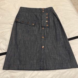 Denim a-line skirt